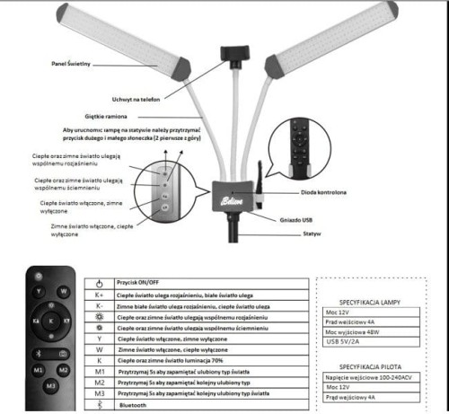 LAMPA DUAL LED LIGHT