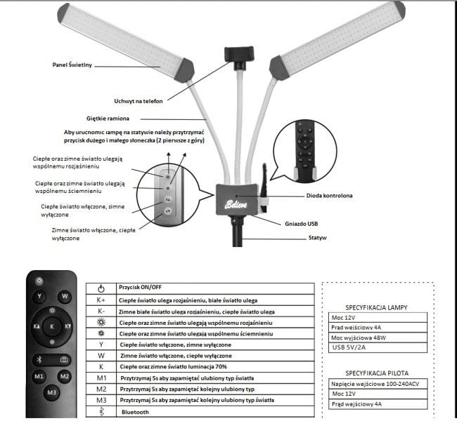 LAMPA DUAL LED LIGHT