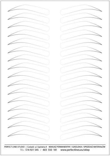 Mata szkoleniowa / sztuczna skórka brwi 16 par